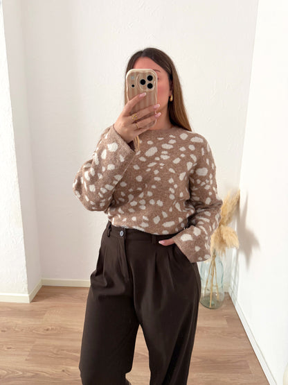 Pull taupe FALINE