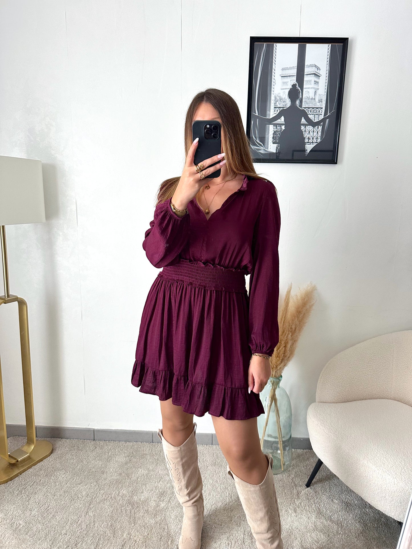 Robe bordeaux SERENA