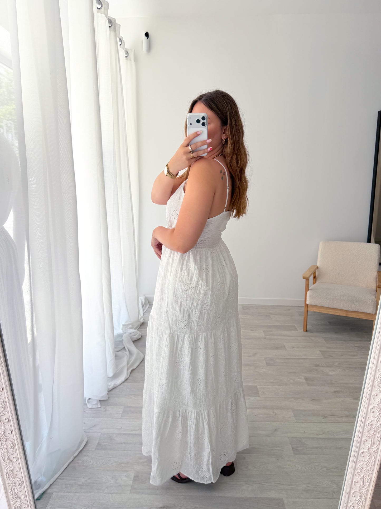 Robe longue brodée AMERIL
