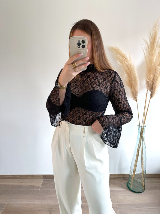 Top dentelle noir PAOLO