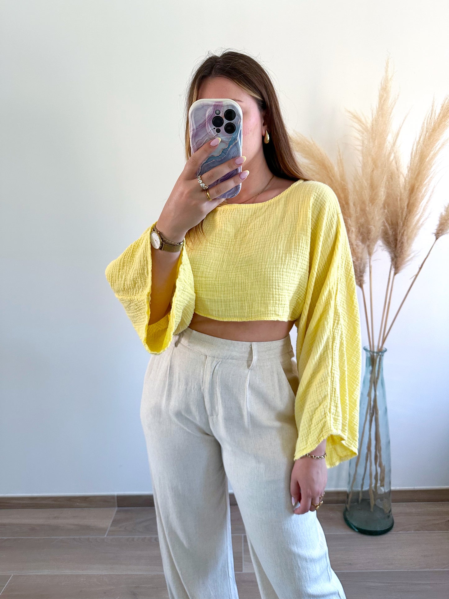 Top jaune OLGA