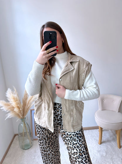 Veste sans manches beige MANOA