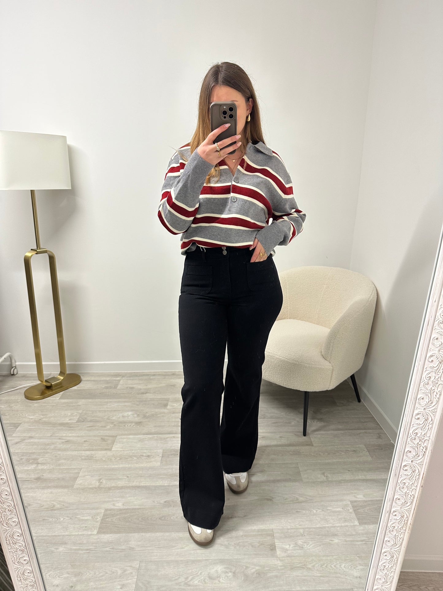 Jean taille haute noir PAOLINA