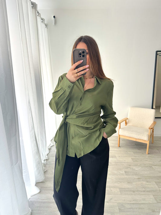 Chemise kaki nouée ALESSIA