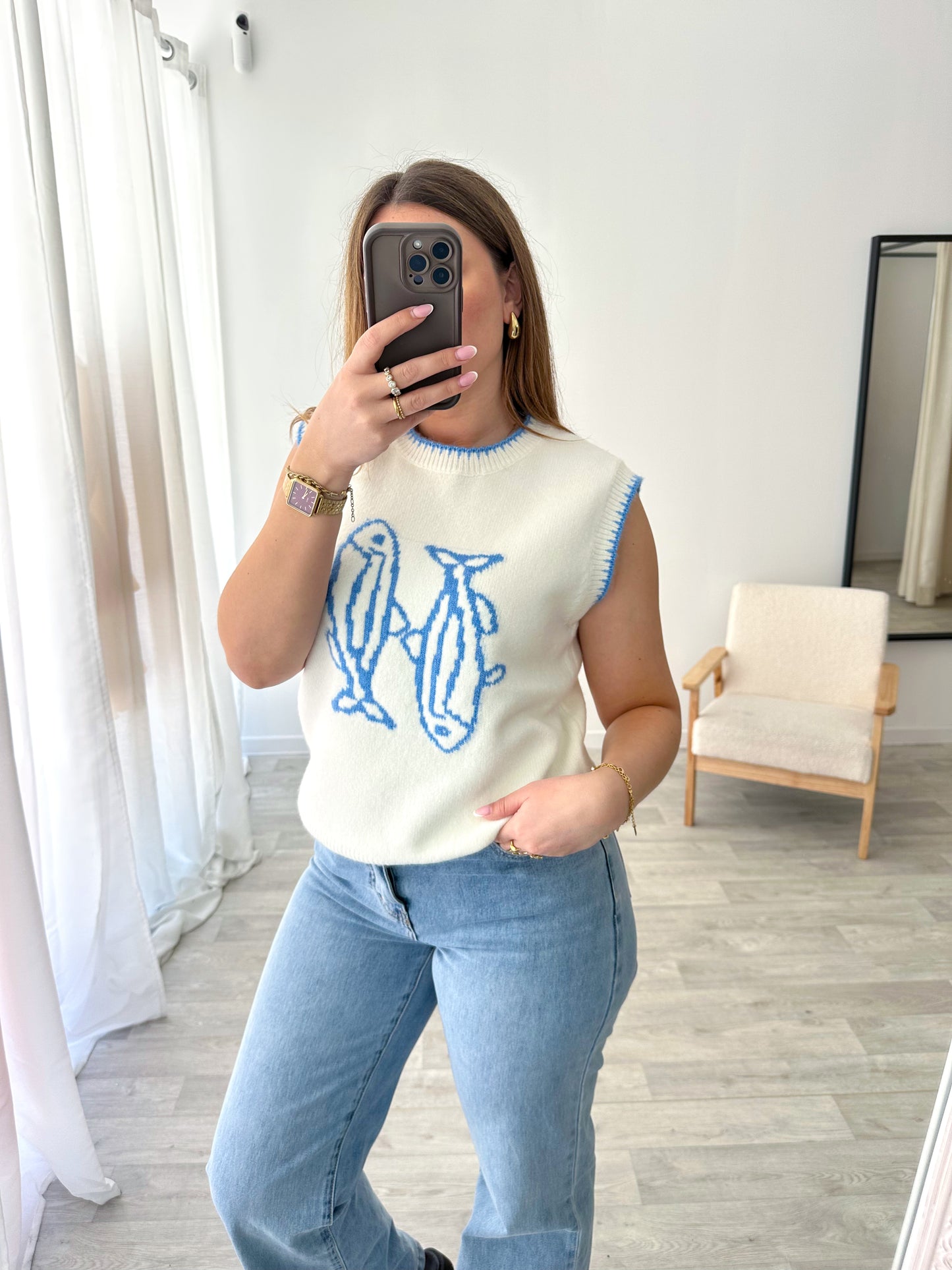 Pull sans manches FISH
