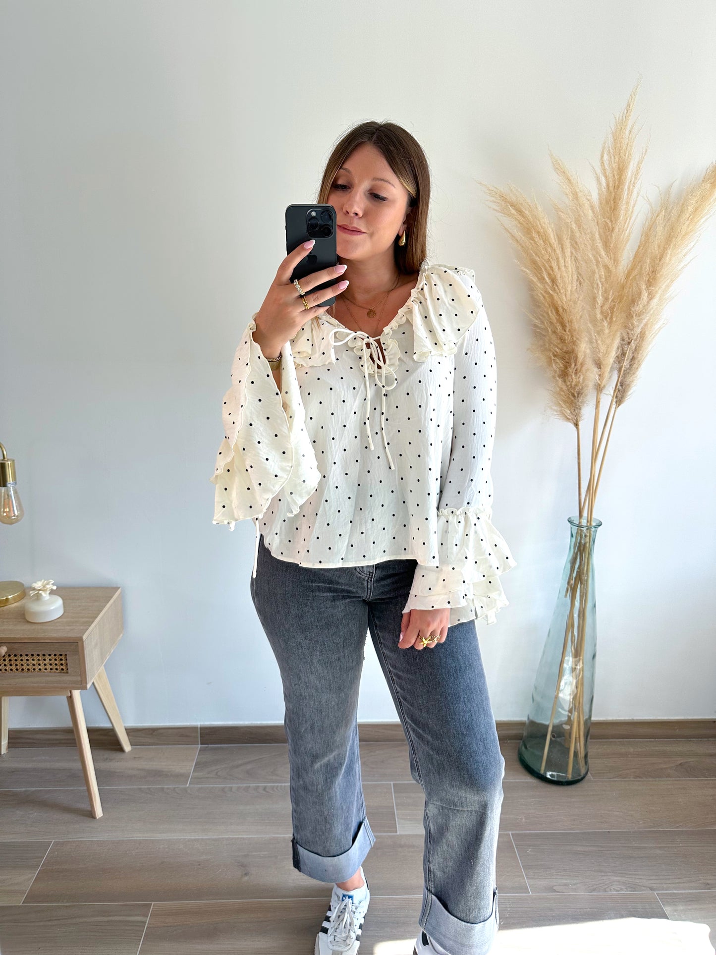 Blouse pois écru POLKA