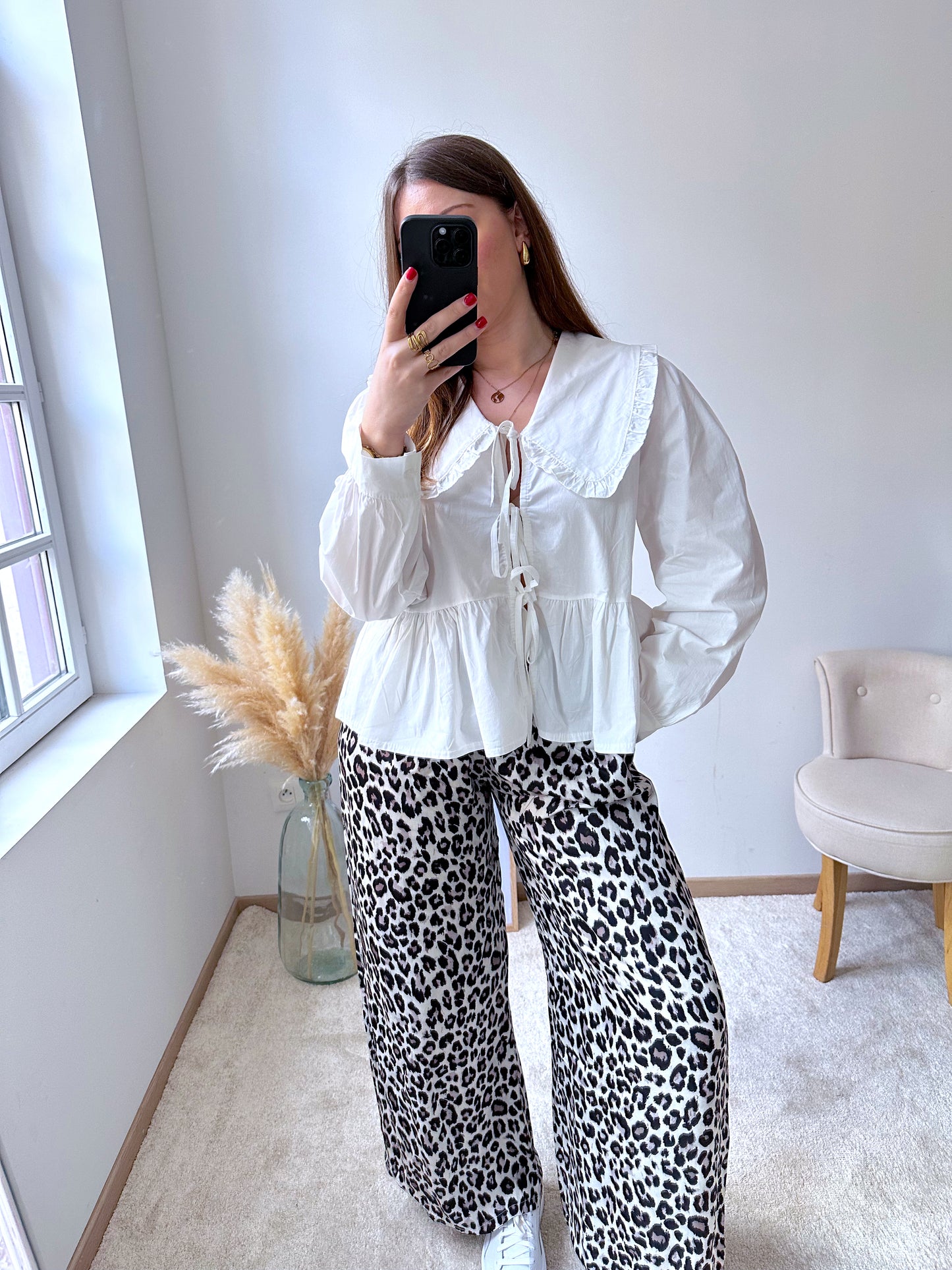 Blouse noeud blanche CLAUDIE