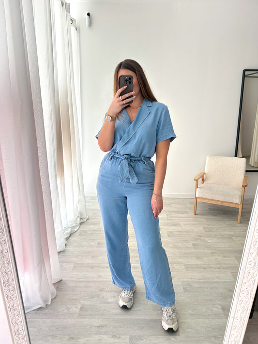 Combinaison lyocell bleu jean TINA