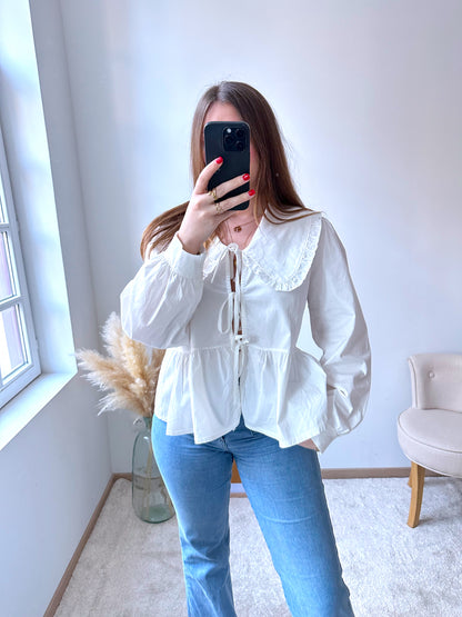 Blouse noeud blanche CLAUDIE