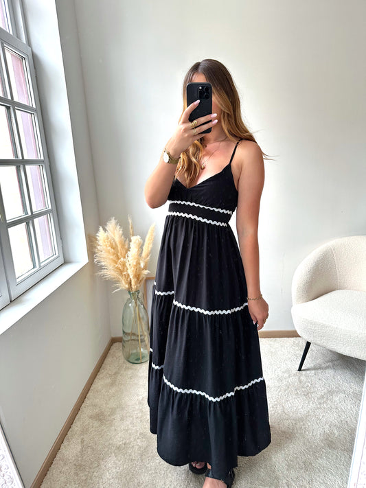 Robe longue noire AMAYA