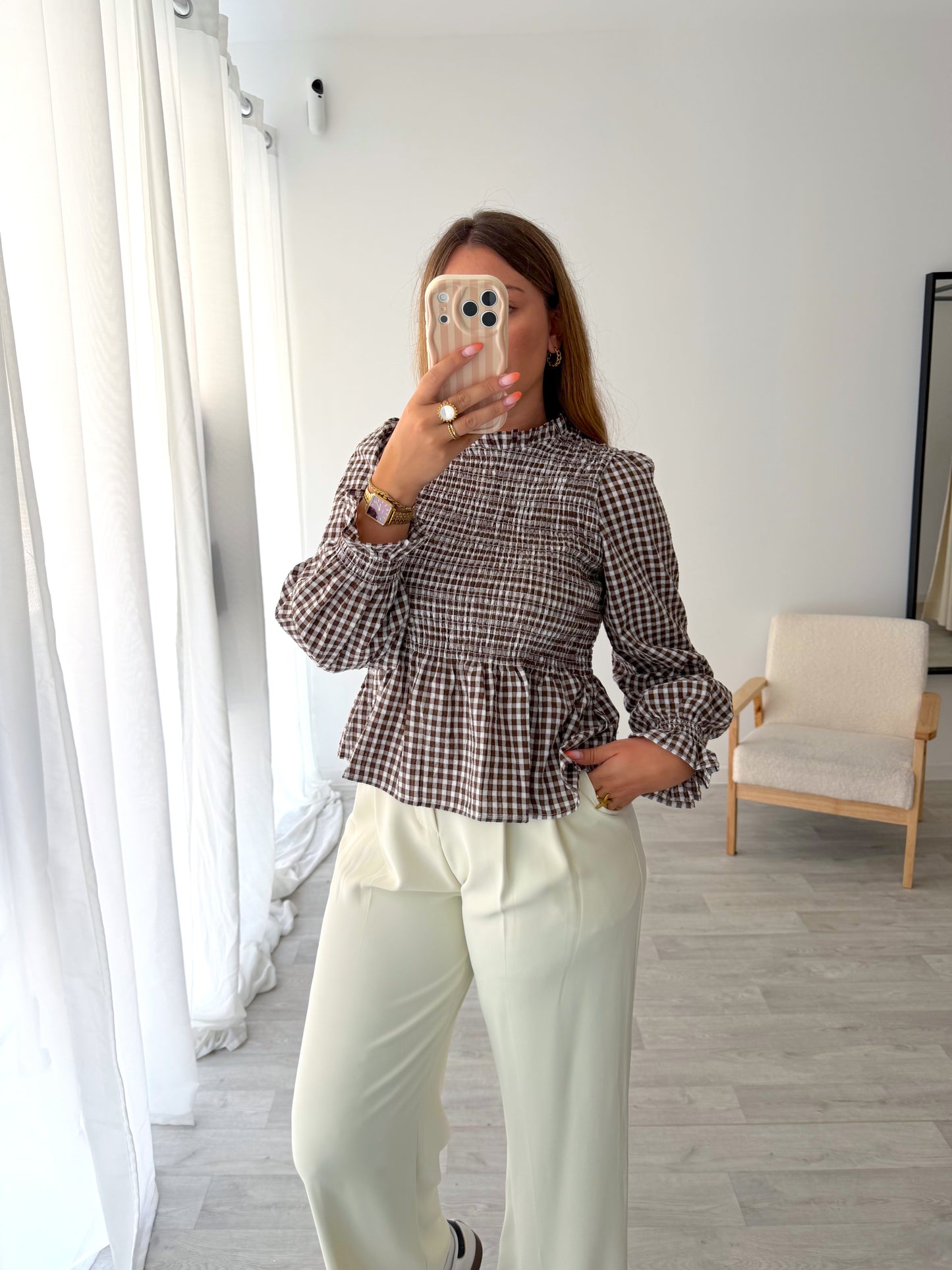Blouse à carreaux NATOU