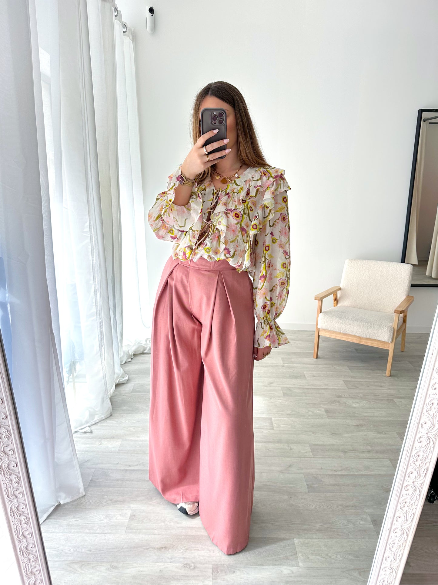 Pantalon palazzo rose SACHA