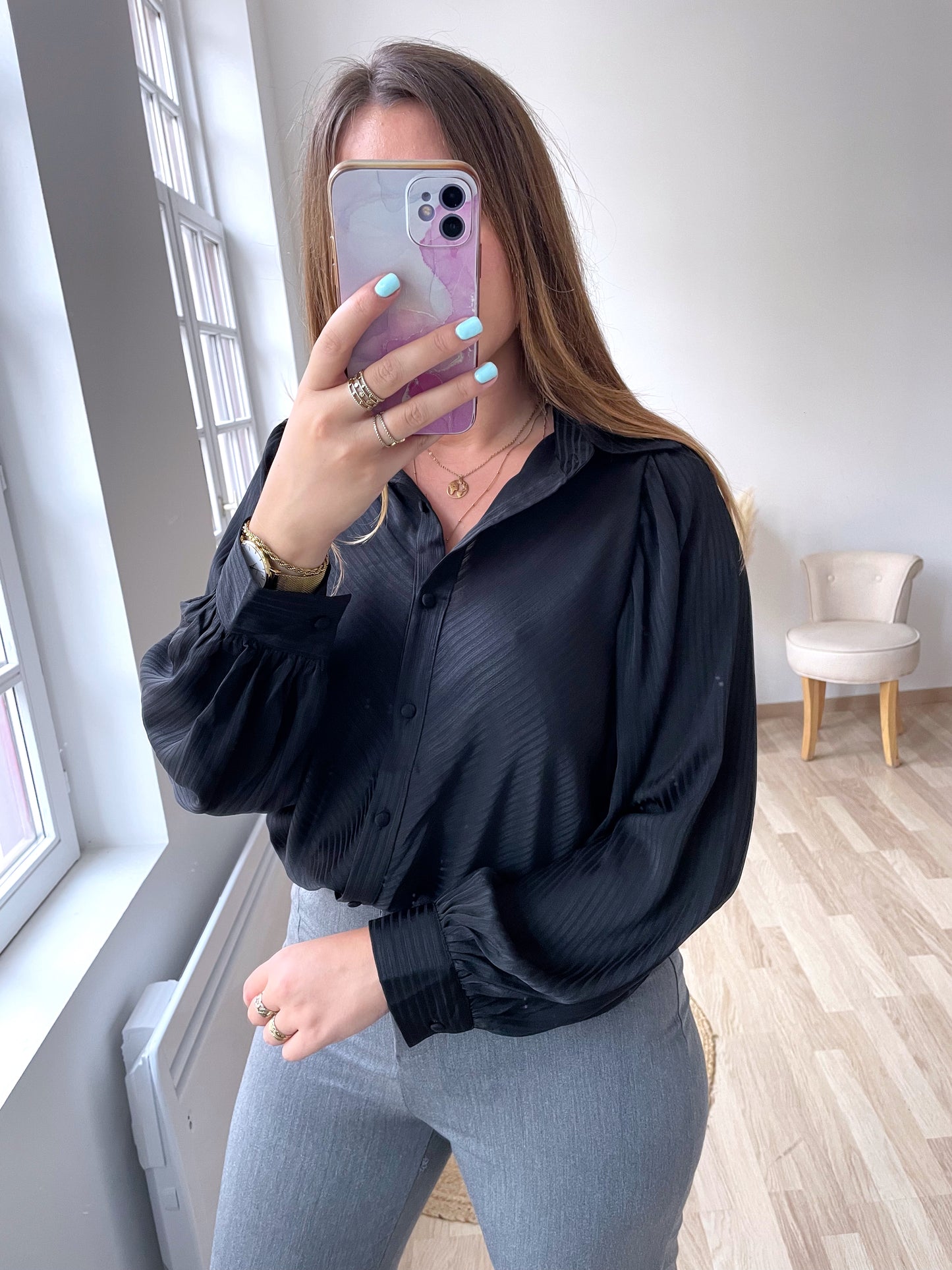 Chemise noire SALLY