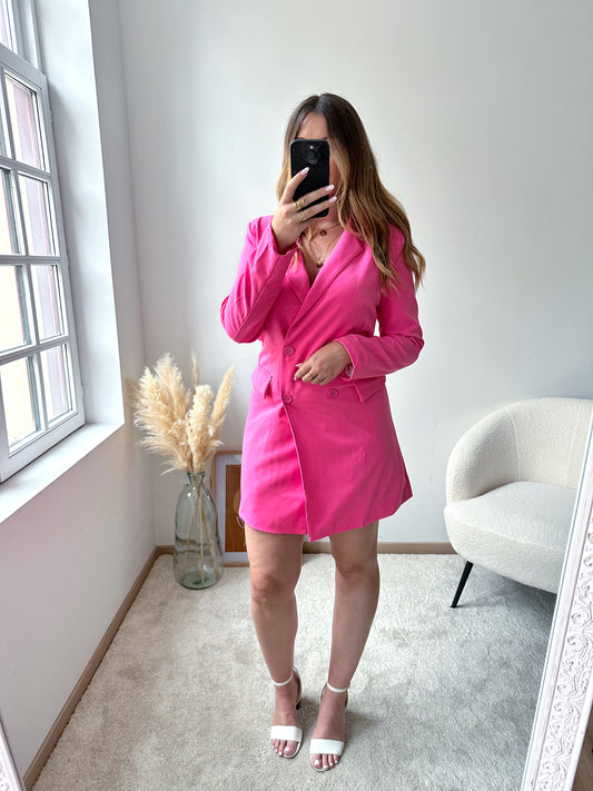 Robe blazer rose ELENA