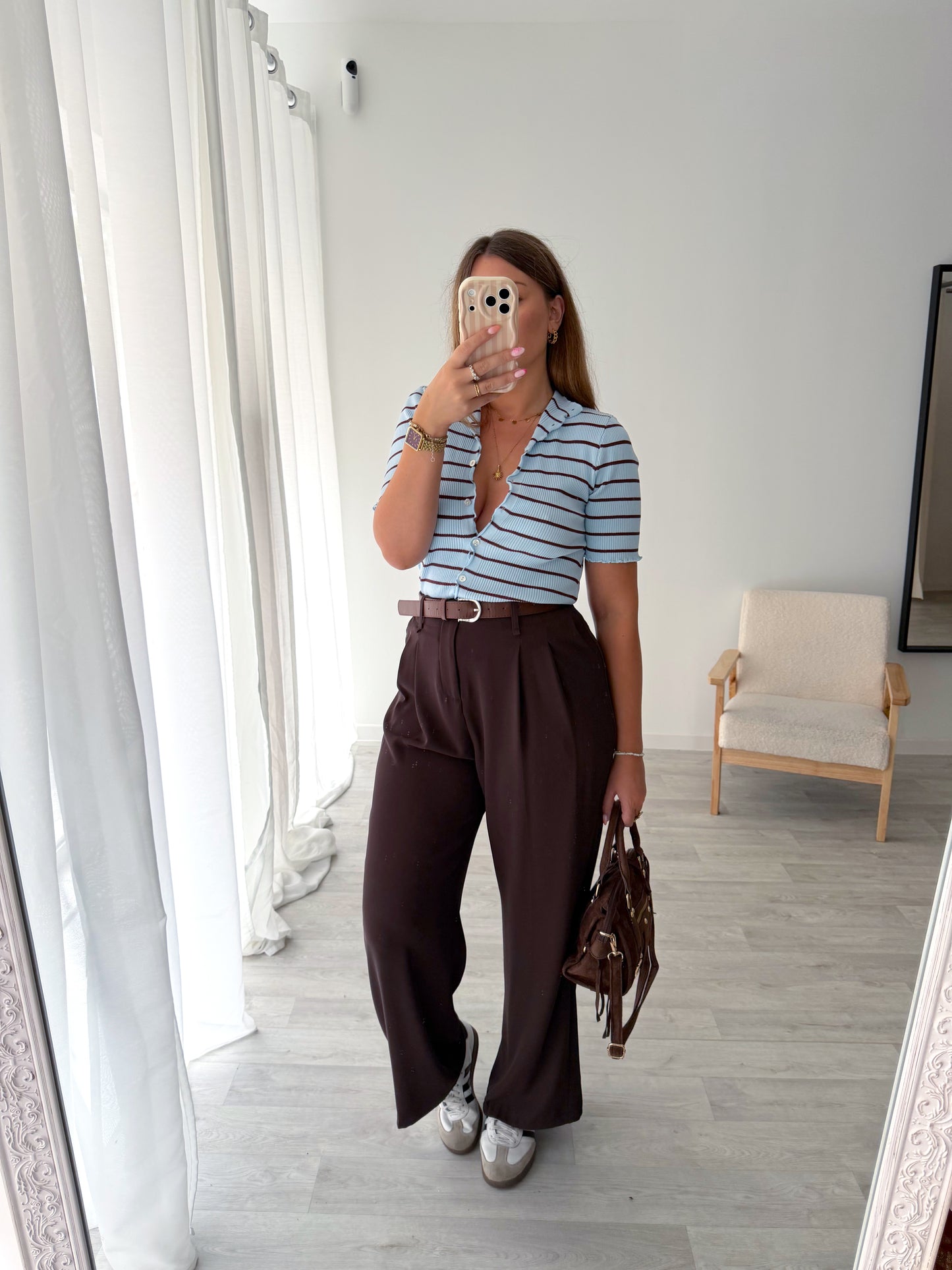 Pantalon chocolat ELONA