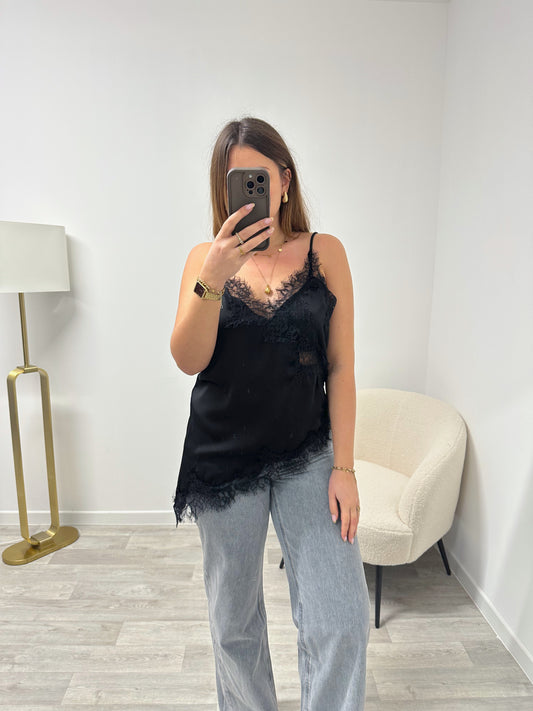 Top dentelle noir JANICE