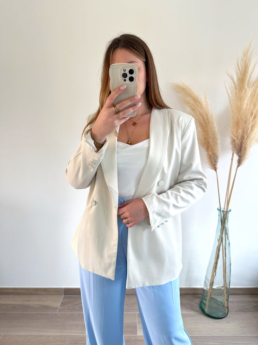 Blazer beige satiné LOVA