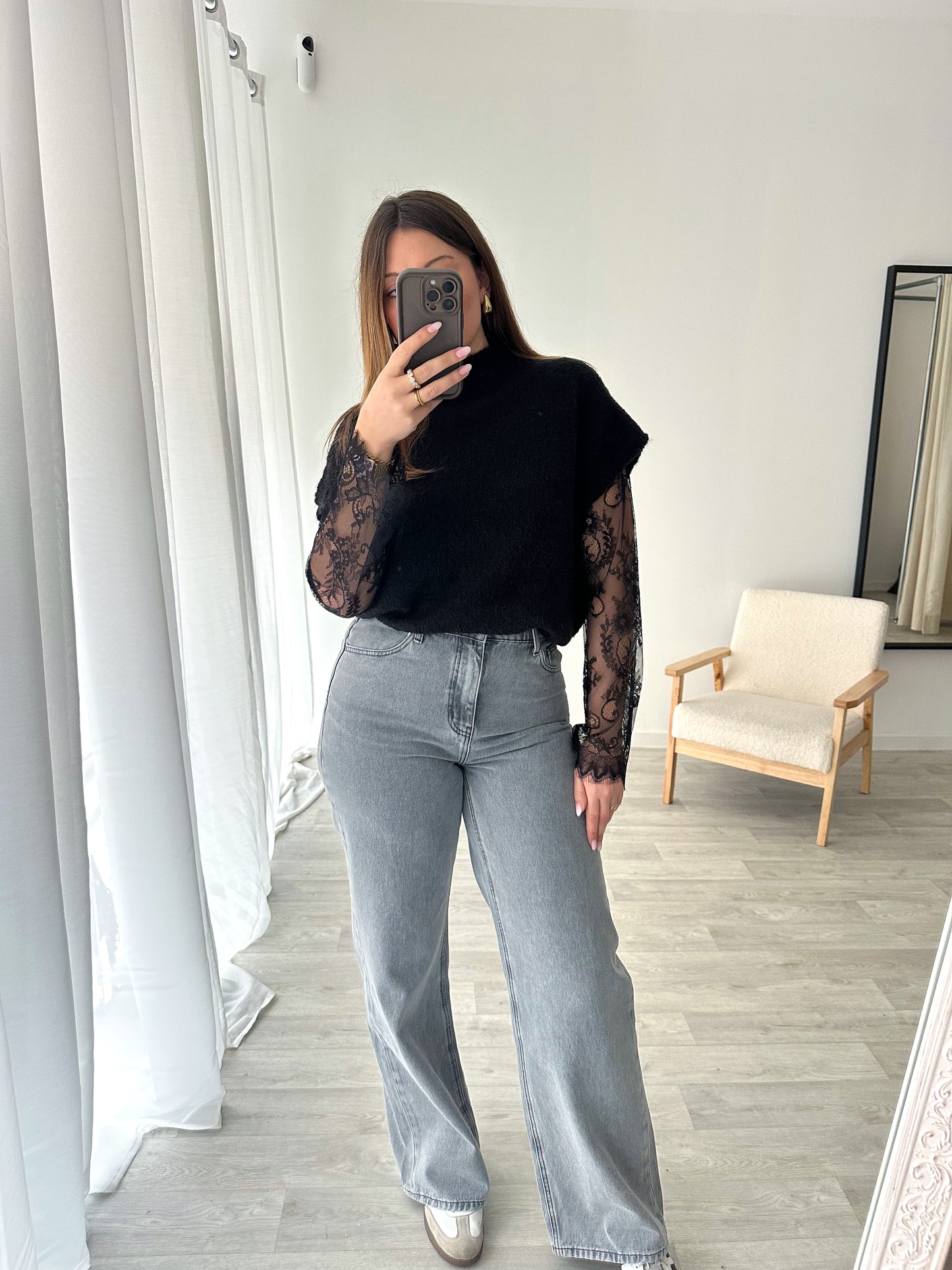 Pull noir SARAH