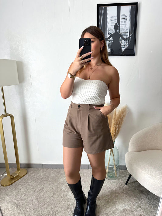 Short taupe ALEXANE