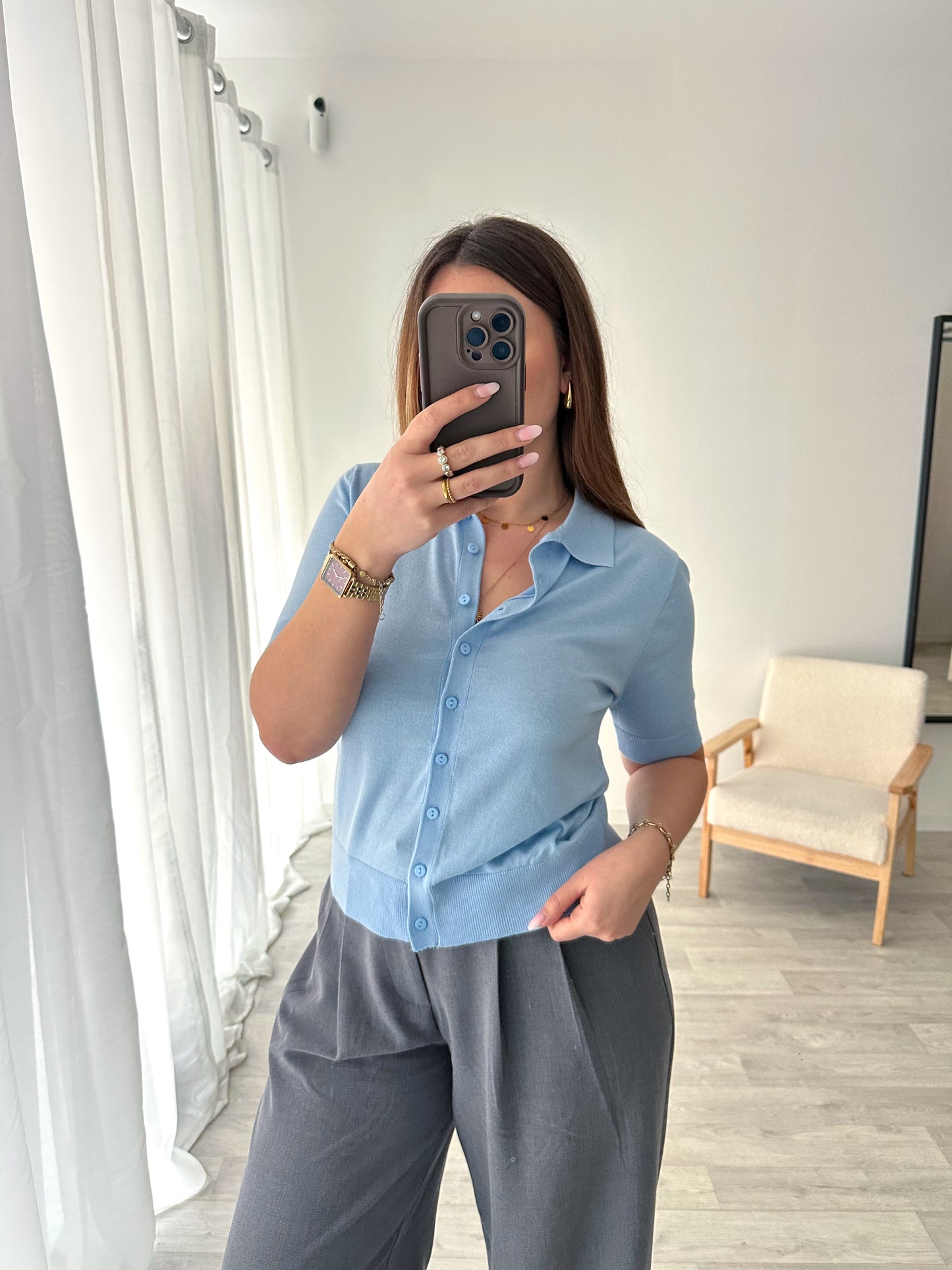 Polo bleu VINA