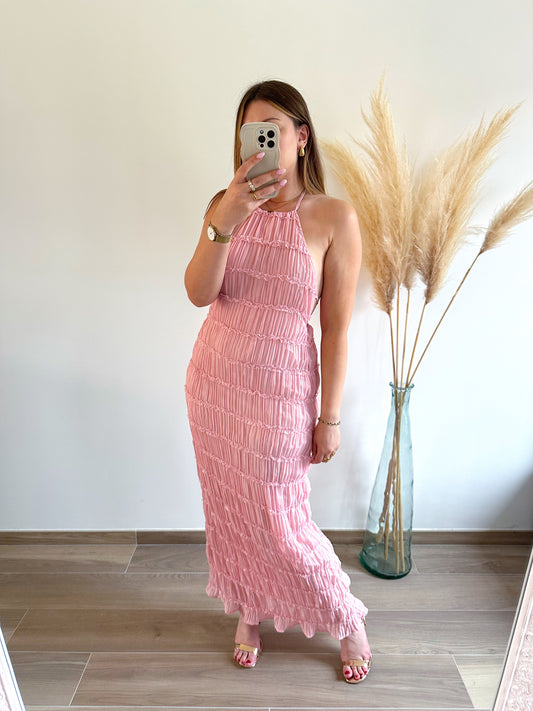 Robe longue rose CLEA
