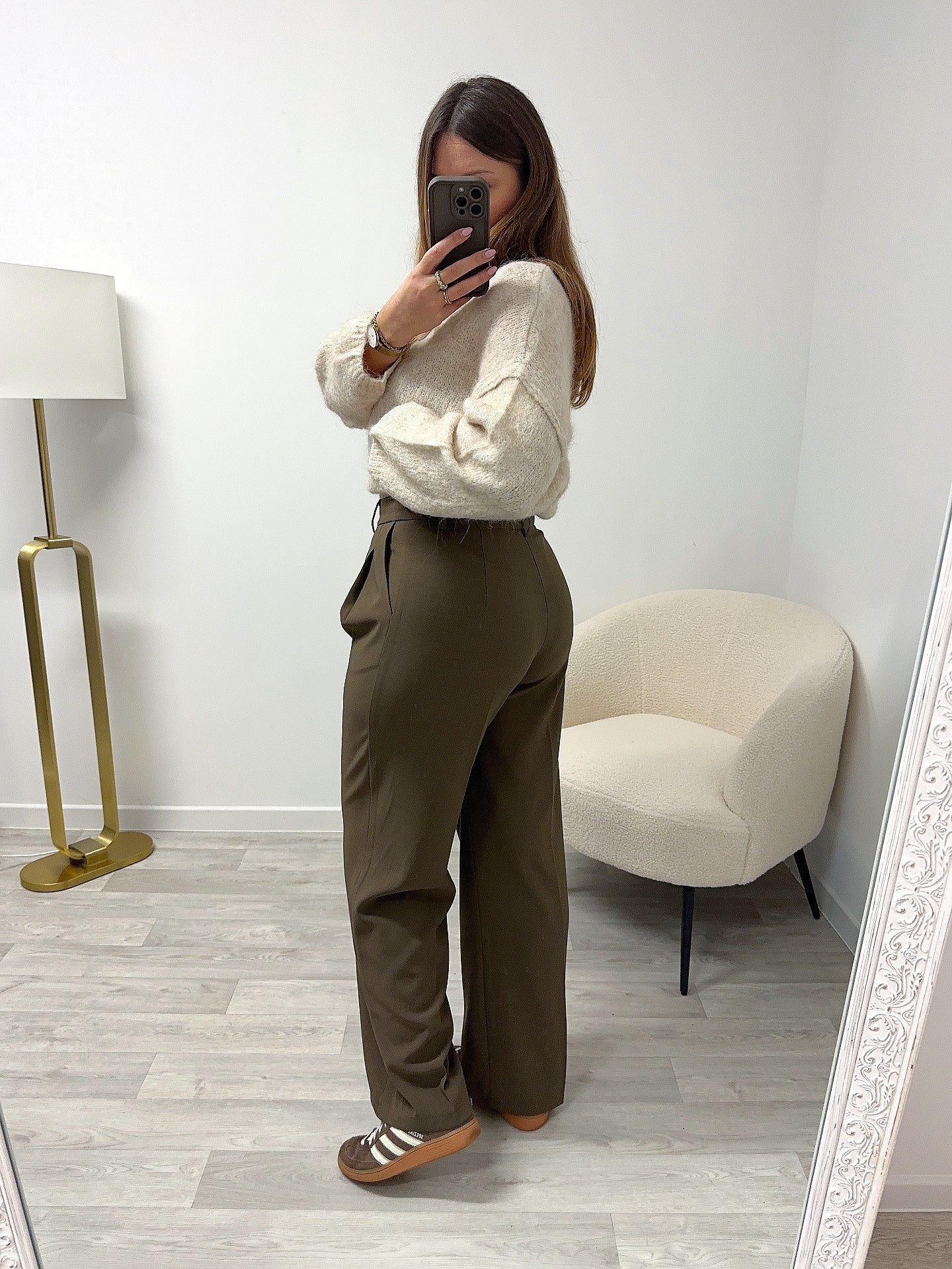 Pantalon brun GABRIELLE
