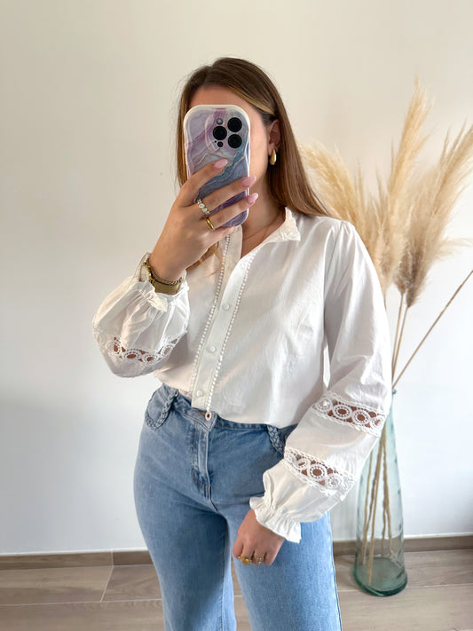 Chemise blanche brodée ALLY