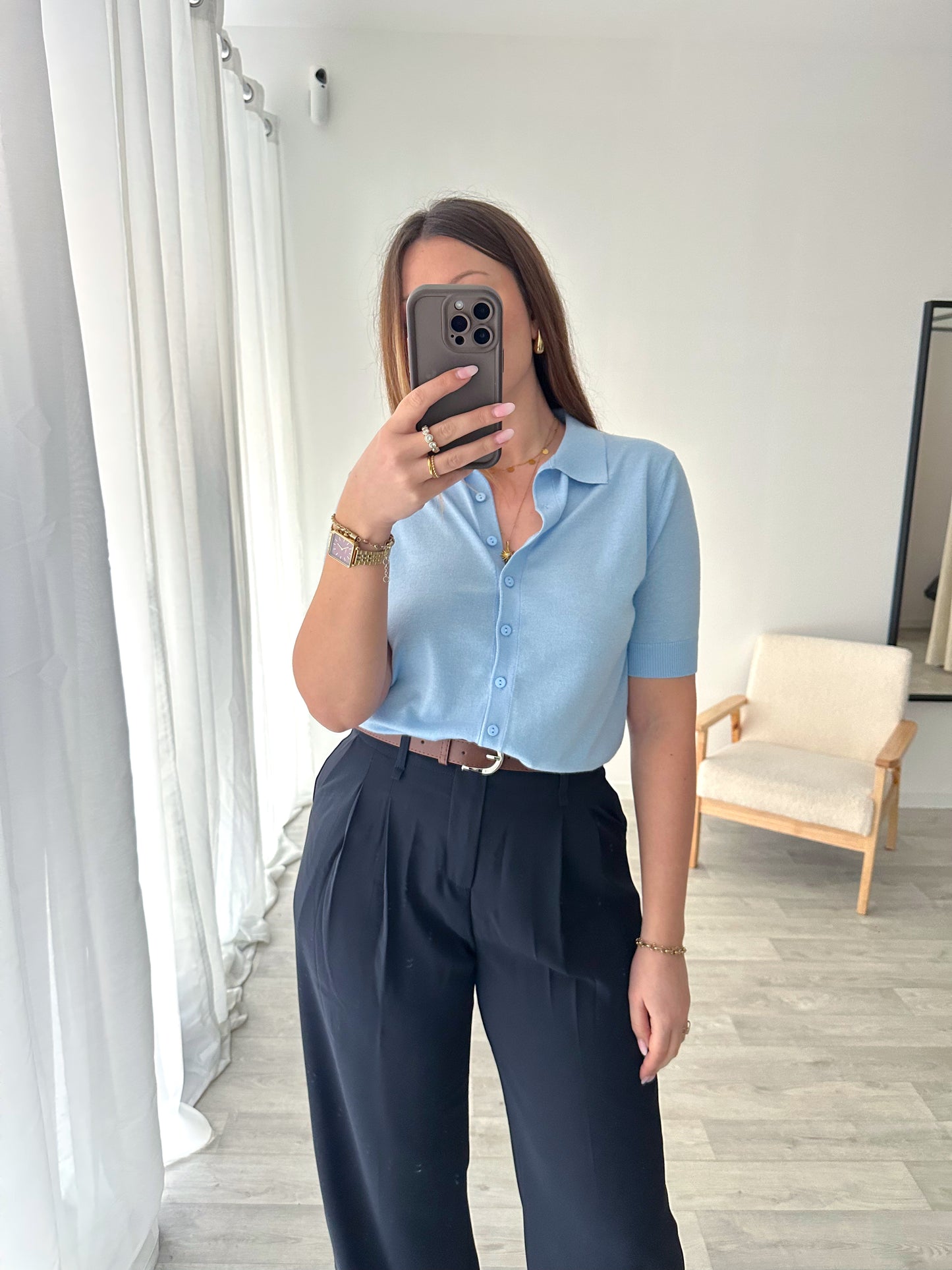 Polo bleu VINA