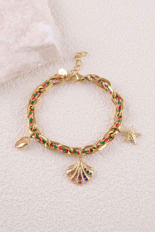 Bracelet cordon coquillages FALIA