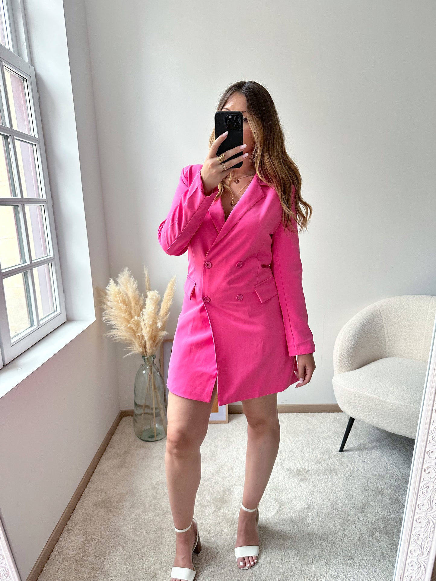 Robe blazer rose ELENA