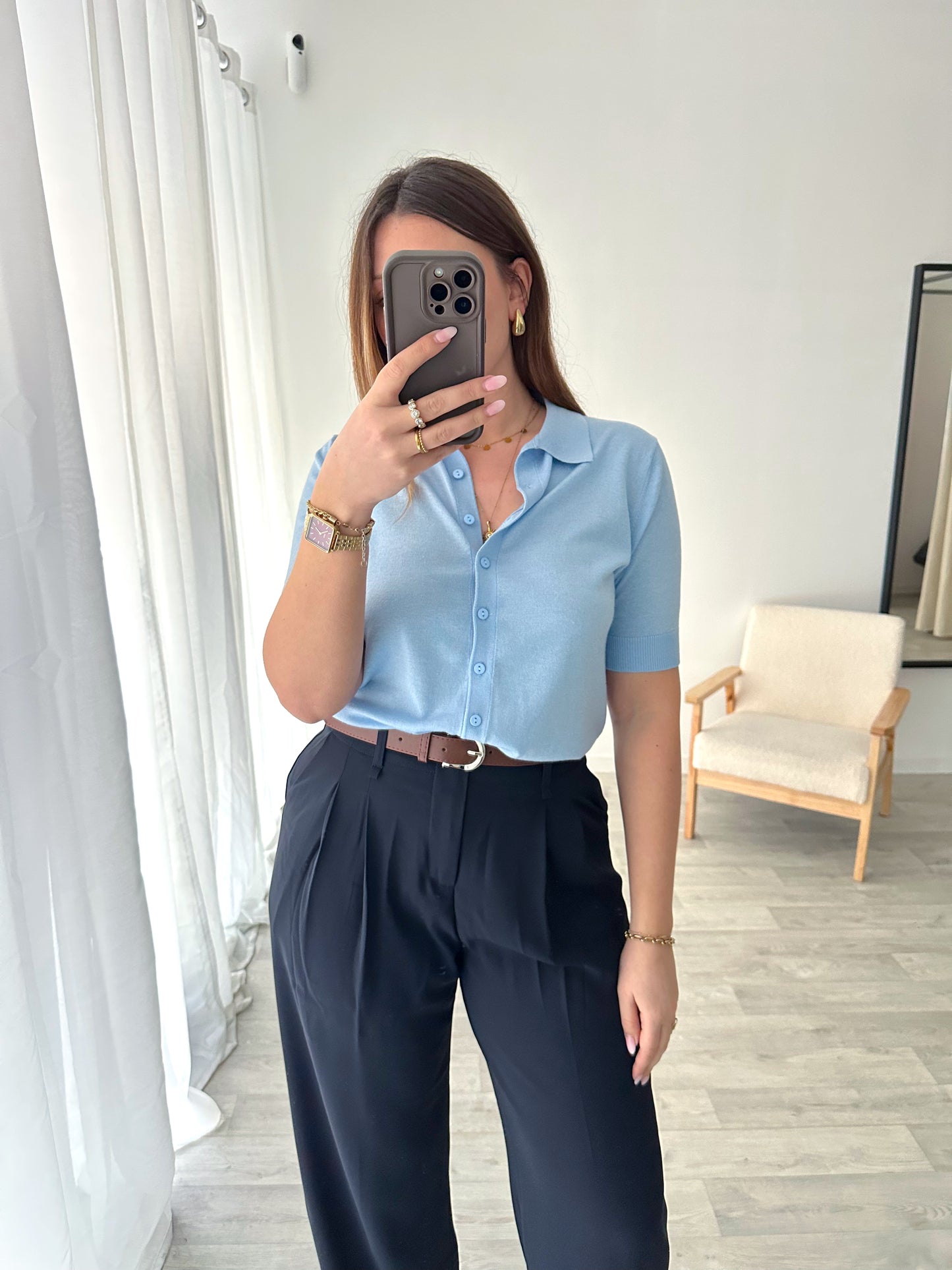 Polo bleu VINA