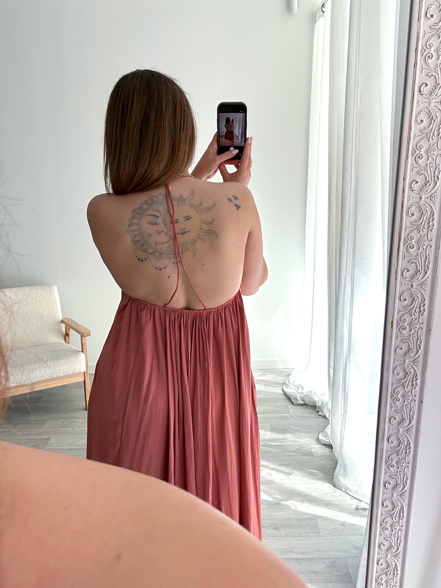 Robe longue terracotta DANA