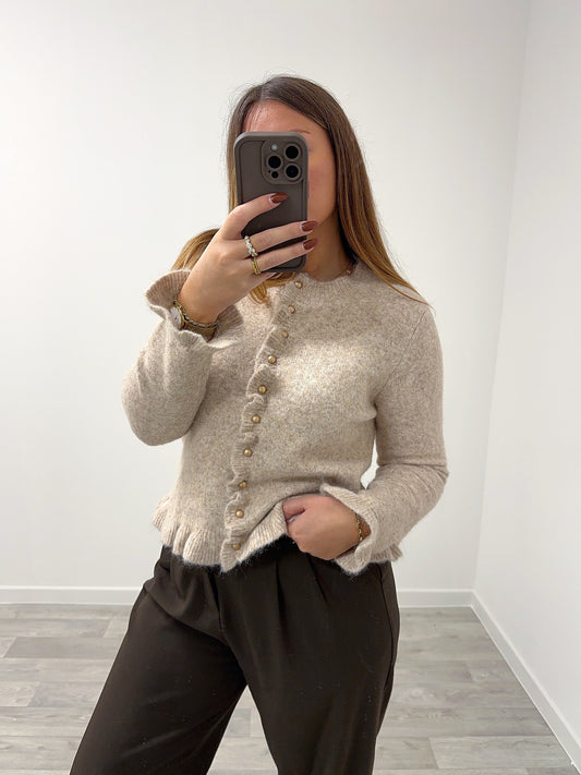 Pull taupe CONSTANCE