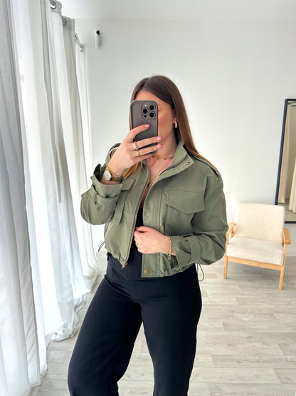 Veste courte kaki LAURA