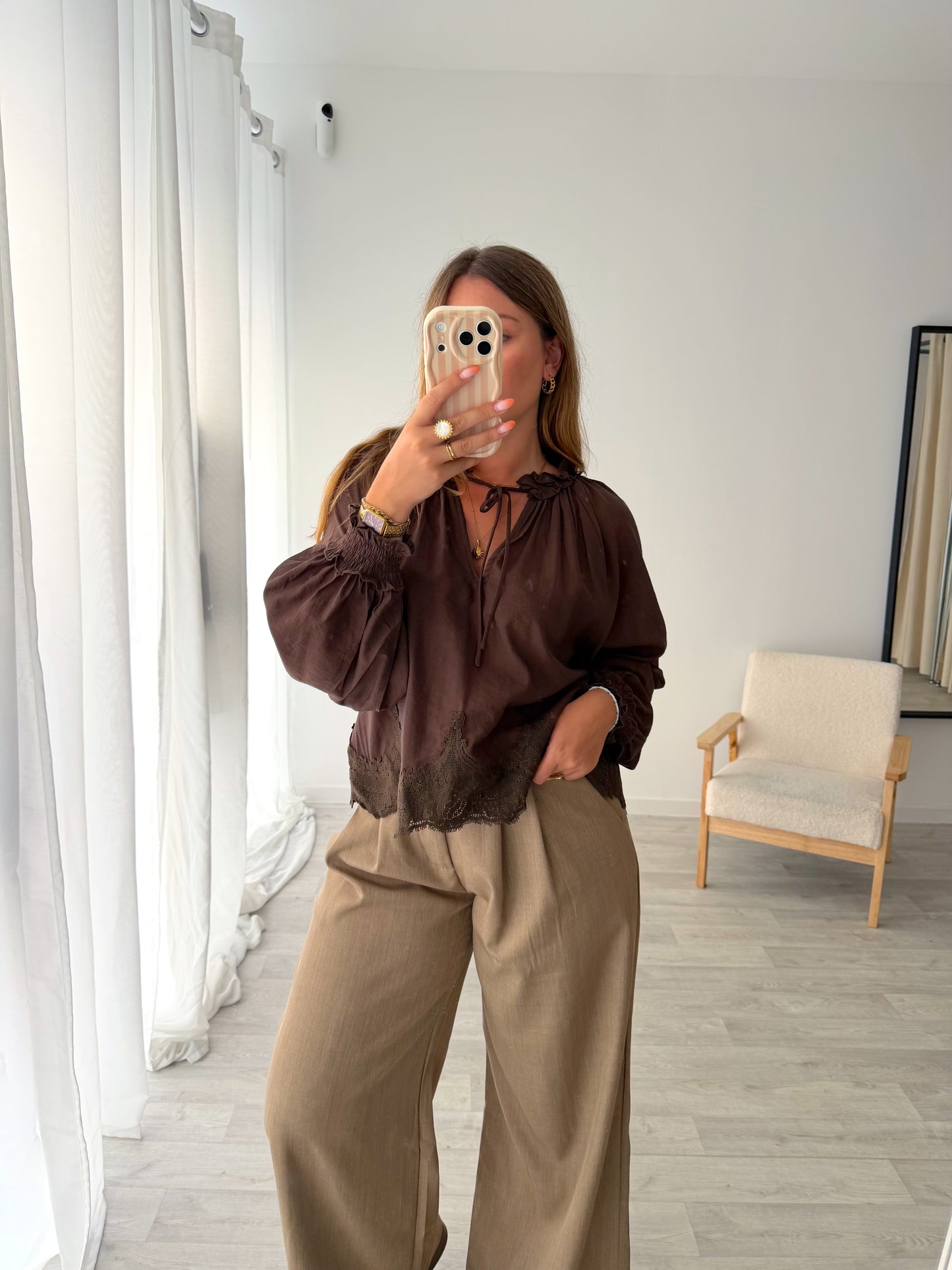Blouse marron ÉLYA