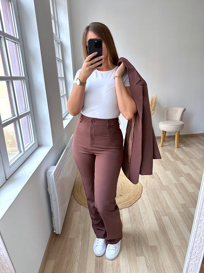 Pantalon marron KENDALL