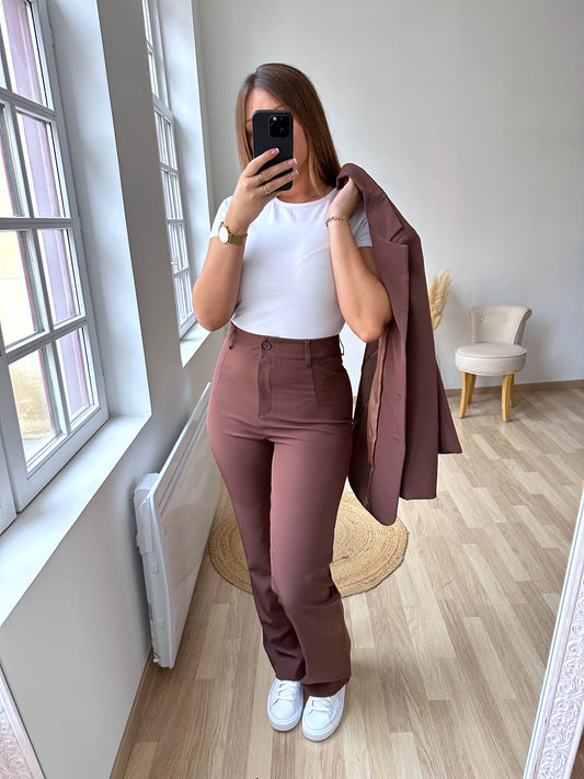 Pantalon marron KENDALL