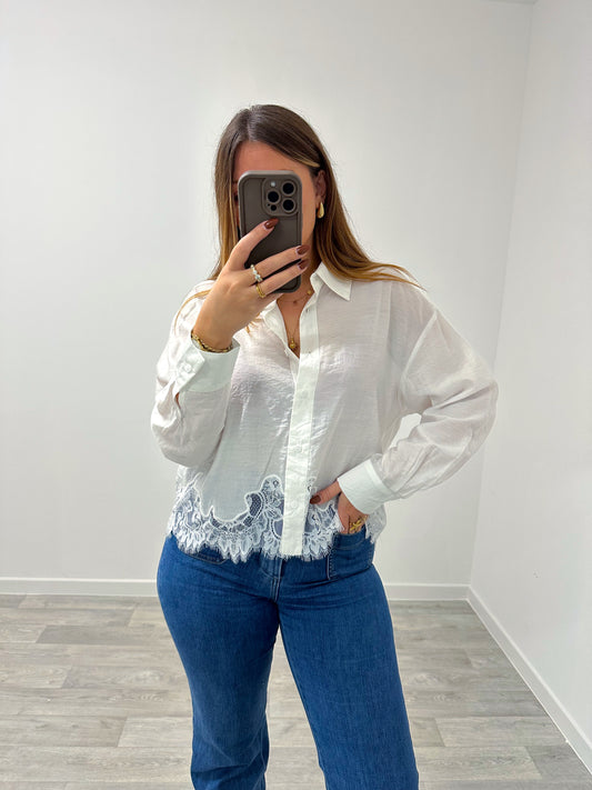 Chemise blanche dentelle ALIZÉE