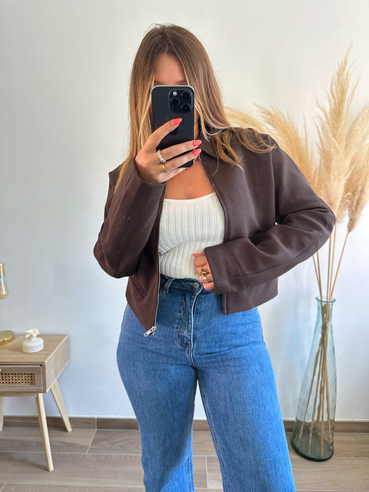 Veste marron MADIE