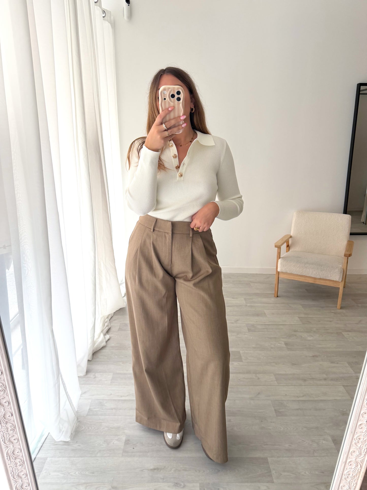 Pull blanc LEONARD
