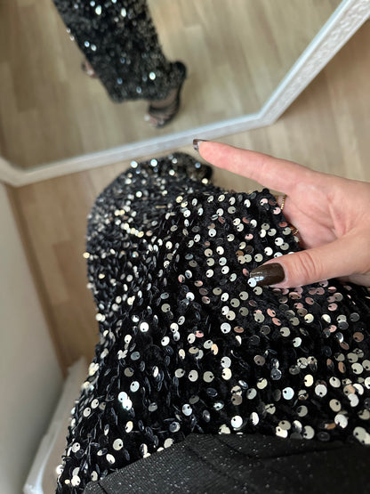 HERA black glitter pants