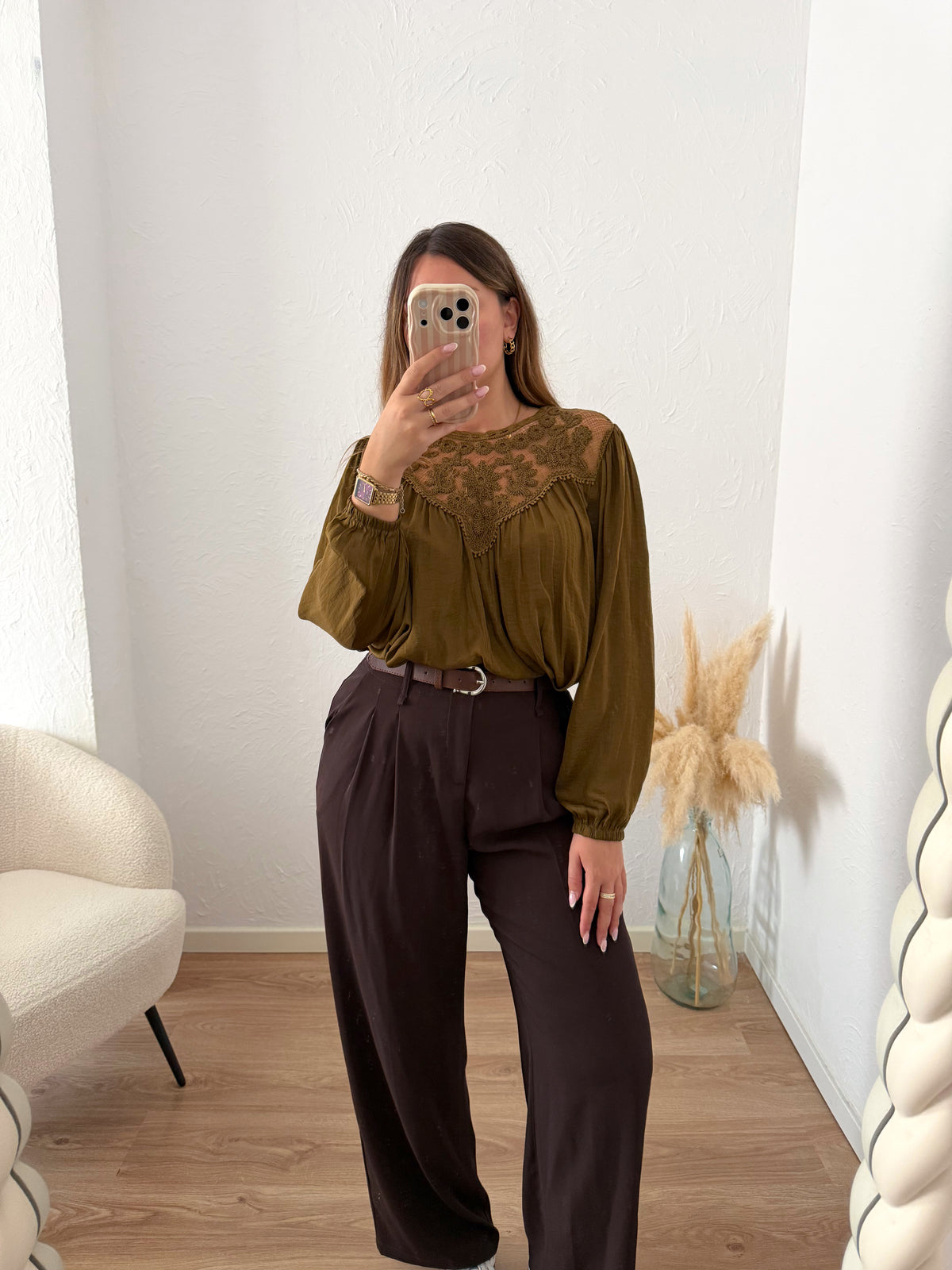 Blouse olive SILVANE