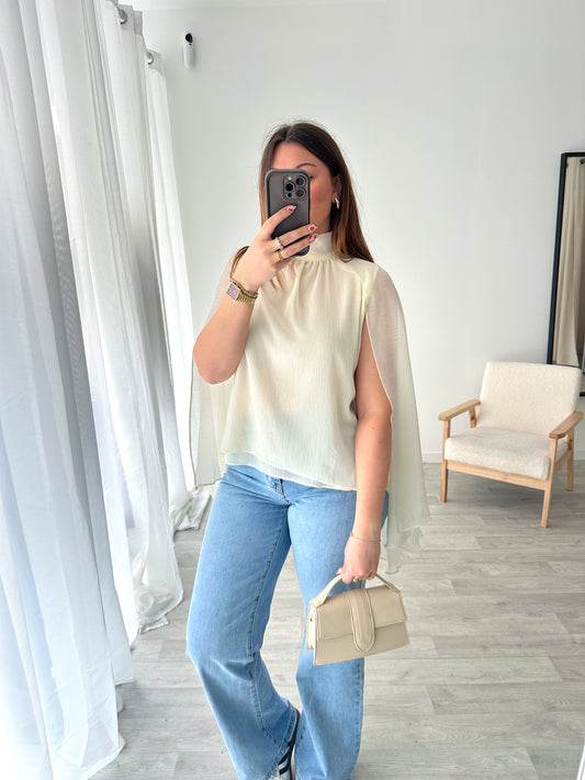 Blouse cape beige BLAIR