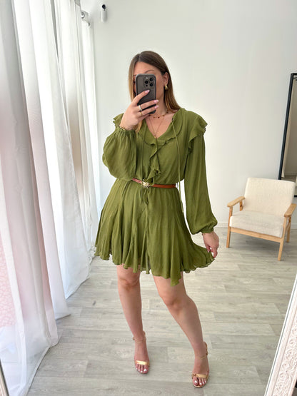 Robe vert olive LUCIANA