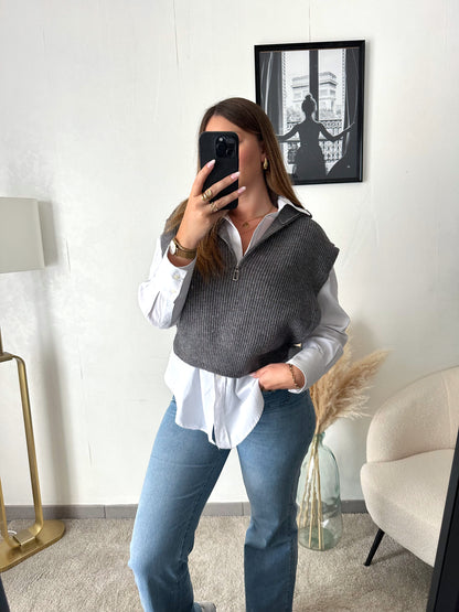 Pull gris MANON