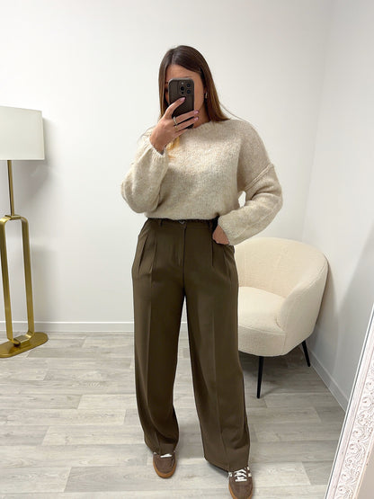 Pantalon brun GABRIELLE