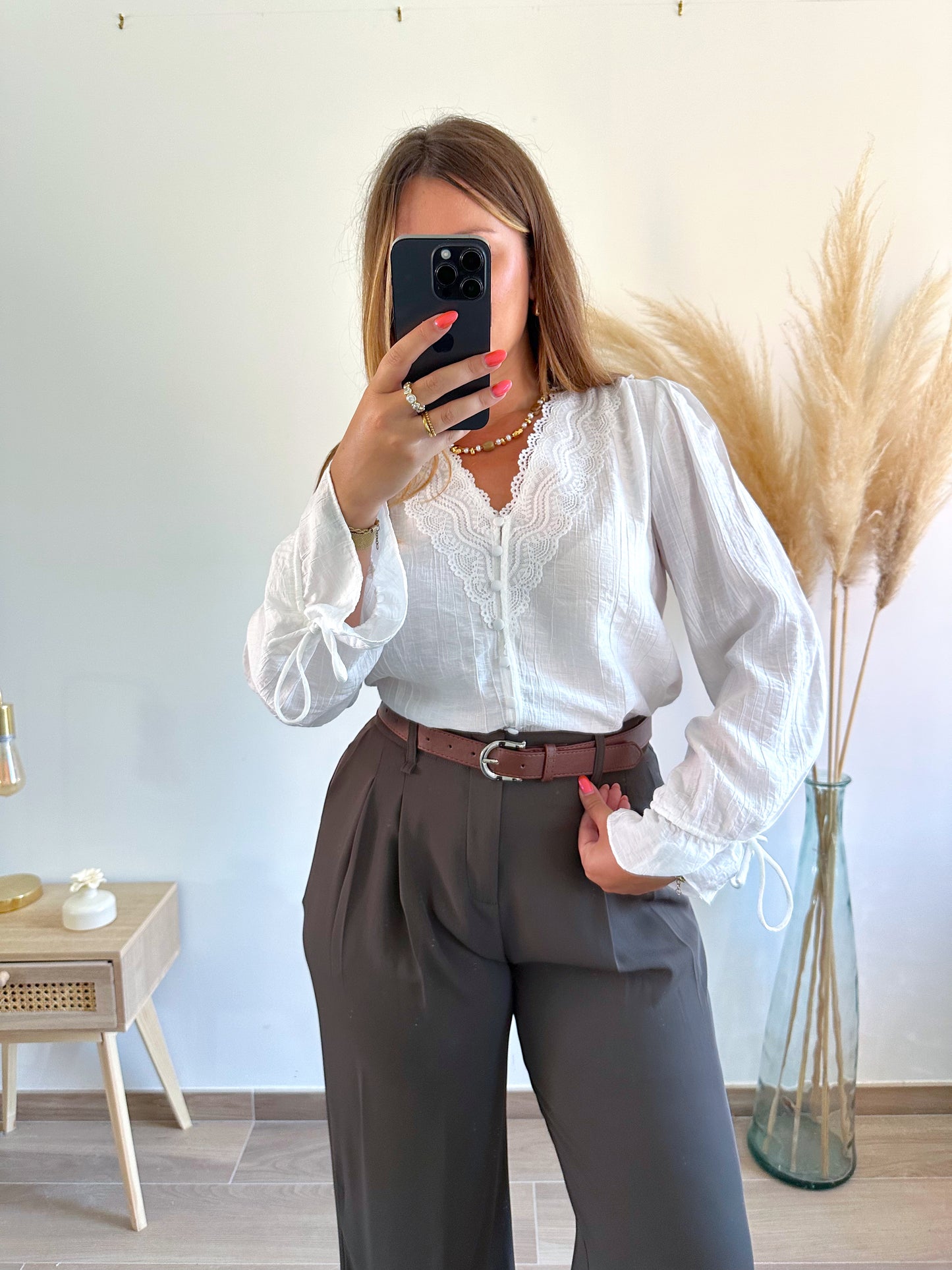 Chemise blanche boutonnée JADE