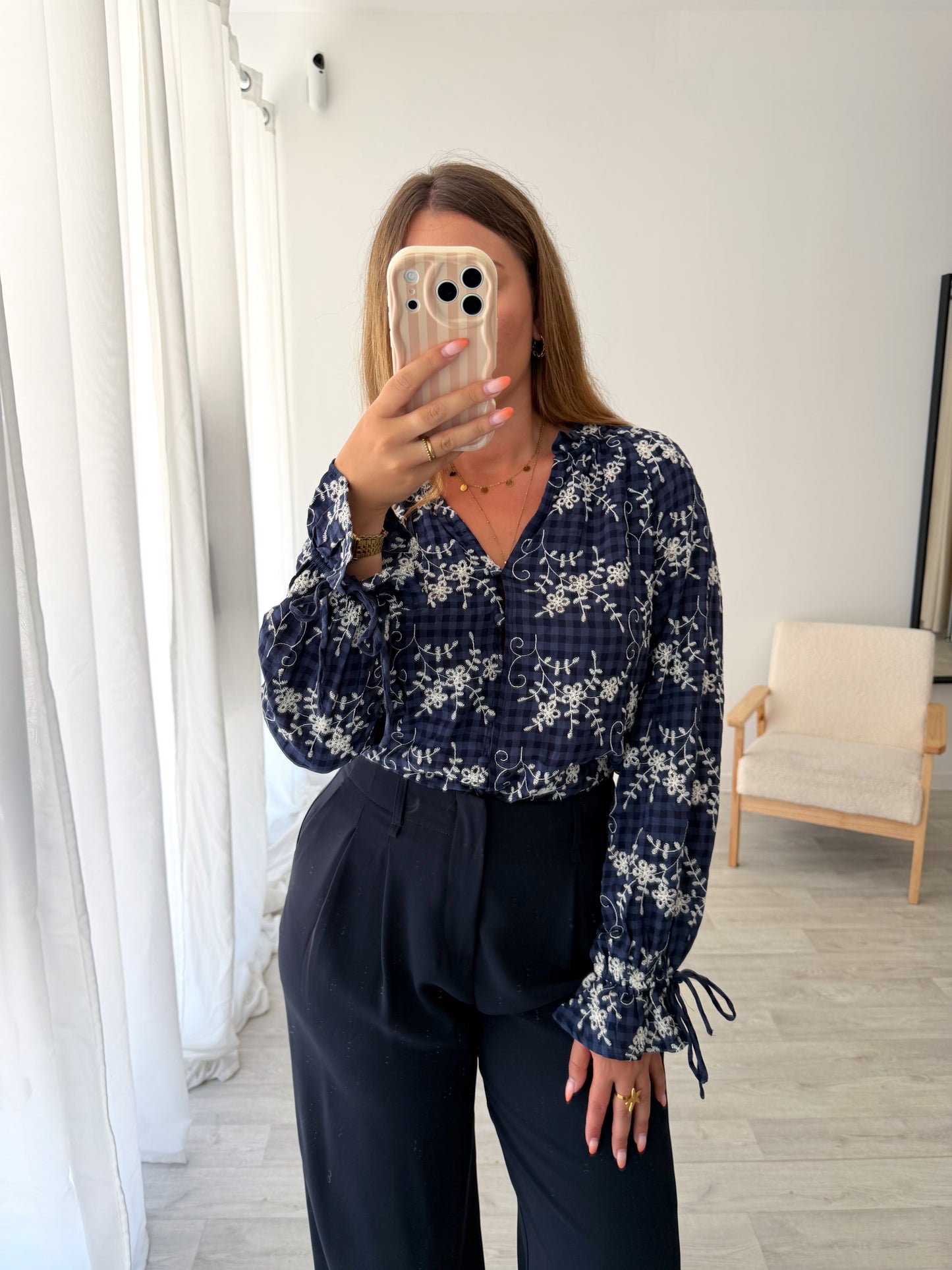 Blouse marine OPHÉLIE