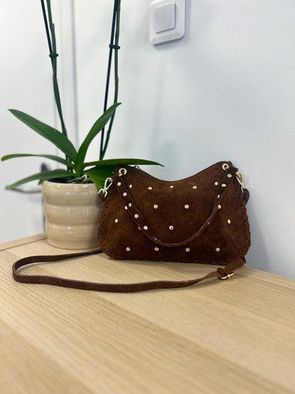 Petit sac clouté marron ARLO