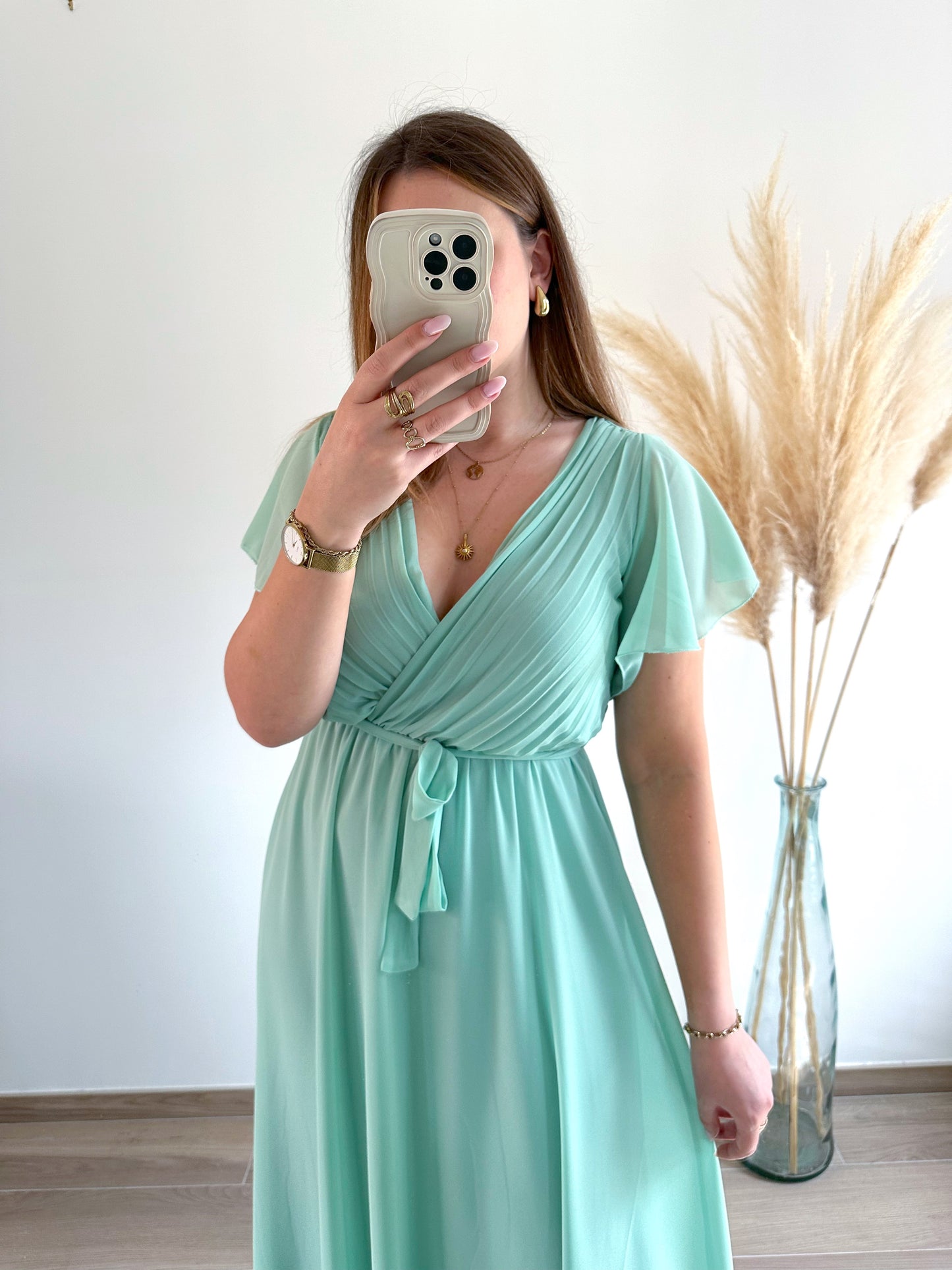 Robe longue vert d’eau ESMEE